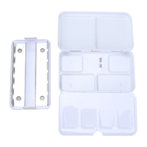 Portable Multicolored Paint Box: Durable Folding Iron Watercolor Case