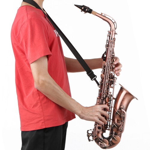 Saxophone Red Antique E-flat Brass Material with 2