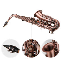 Saxophone Red Antique E-flat Brass Material with