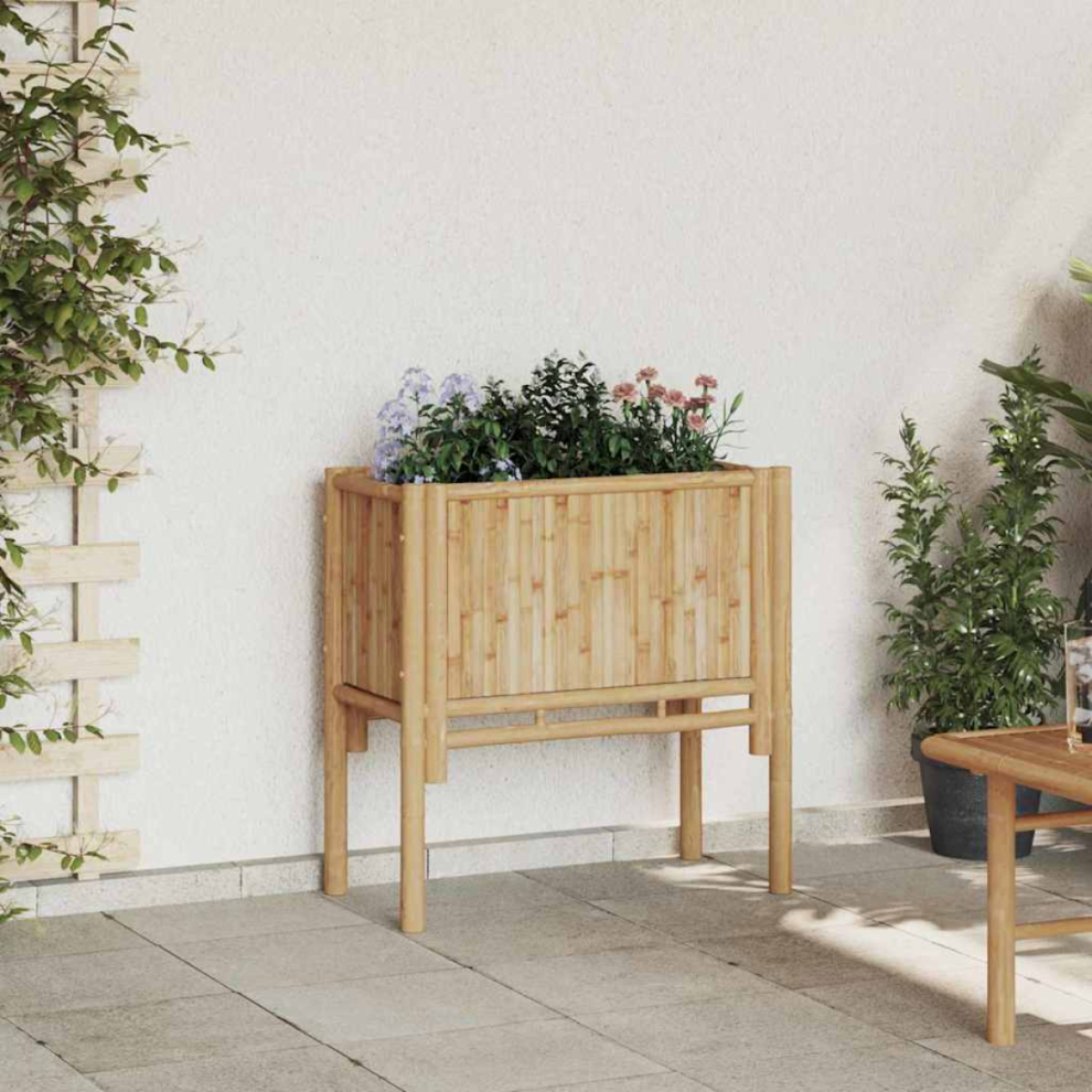 vidaXL Garden Raised Bed Brown 70 x 35 x 70 cm Bamboo