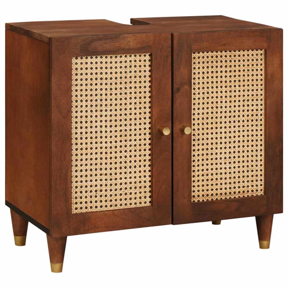 vidaXL Sink cabinet with Shelf with Storage Brown 62 x 33 x 58 cm