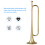 Brass C Bugle Call Gold-Plated Trumpet Cavalry 6