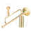 Brass C Bugle Call Gold-Plated Trumpet Cavalry 10