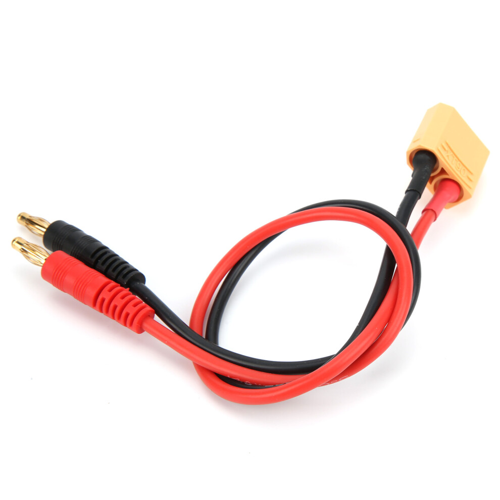 30Cm Xt90 Male To 4Mm Banana Plug Adapter Cable For Rc Models 7891340570512