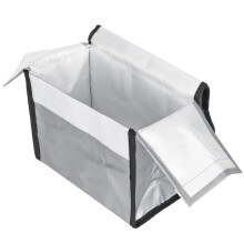3/4 Lithium Battery Safe Bag Flame Resistant, Silver, 21.8cm