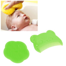 2 Stück Baby Kopfhaut Bürstenset Weiche Sensorischer Silikonbadbürste Bequeme Neugeborene Kopfhaut Badwerkzeug Grün