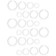 Septum Retainer Clear Acrylic Clicker Ring for Cartilage Daith Tragus Body Piercing, Flexible Horseshoe Style