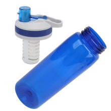 770ml Blue Portable Water Bottle with Built-in Filter for Outdoors