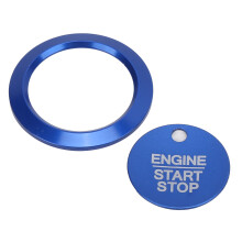 Anello del pulsante di accensione in lega di alluminio blu per F-150