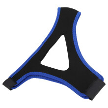 Black Adjustable Breathable Snoring Chin Strap Stop Belt Blue Edge Support Belt