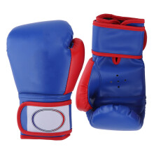 1 paire de gants de boxe pour enfants 8,7 po (22 cm) bleu PU