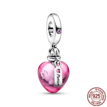 (SS1454) 2025 Grand display of cute pink - series beads, teddy bears, butterflies, "Mom" words, etc., full of girlish charm