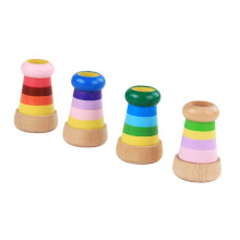 Wooden Kaleidoscope - Unique Pewter and Wood Kaleidoscope in Random Colors - Decorative Toy for All Ages