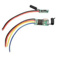 DC6V‑36V Empfänger und DC5V‑24V Sender kontaktlos kleine Leiterplatte 433 MHz RF Remote Control Schalter für Wände, Böden, Türen