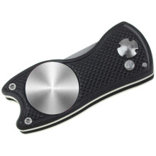 Portable Golf Divot Tool with Ball Marker and Green Repair Fork, Stainless Steel + Aluminum, 47g