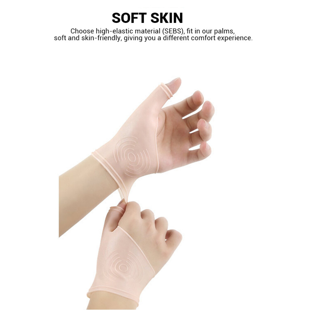 Silicone Wrist Brace Gloves for Arthritis & Carpal Tunnel, One Size