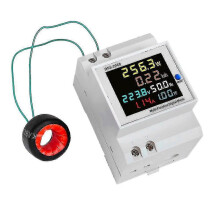 (22)D52-2066 Din-rail multifunctionele meter Kleurrijk LCD-scherm Spanning Stroom Actief vermogen Frequentie
