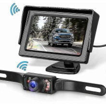 (249) Draadloos achteruitrijcamerasysteem, compatibel met auto/vrachtwagen/busje/pick-up/camper, 4,3``