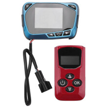 (555) 12v / 24v Blå LCD-skärm LCD-parkeringsvärmare med brytare Universell värmeenhet Fjärrkontroll