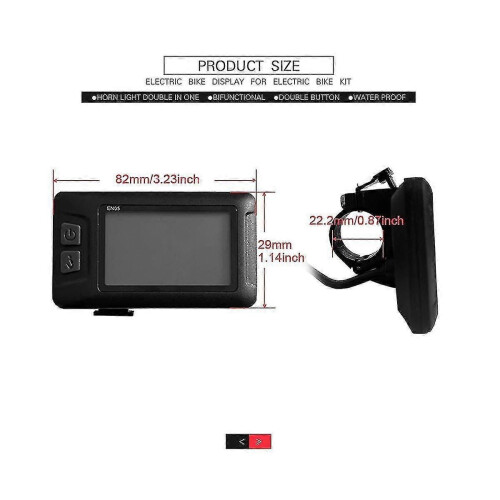 (880)Ebike Lcd-en05 Display Control 24/36/48v Speed Meter Speedometer Wired Plug Bicycle Accessories 1