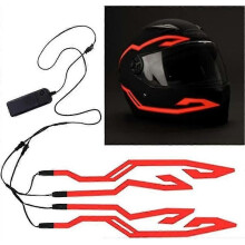 (1615) Rode motorhelm signaallamp, motorhelm lichtbalk, waterdicht, led nachtlampjes,