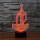 (1003)Creative 3d Yoga Meditation Night Light 16 Colors Changing Usb Powered Remote Control Touch Switch 5