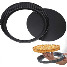 (1724)Piatto per torta con fondo rimovibile, rivestimento antiaderente, piatto per torta rovesciato,