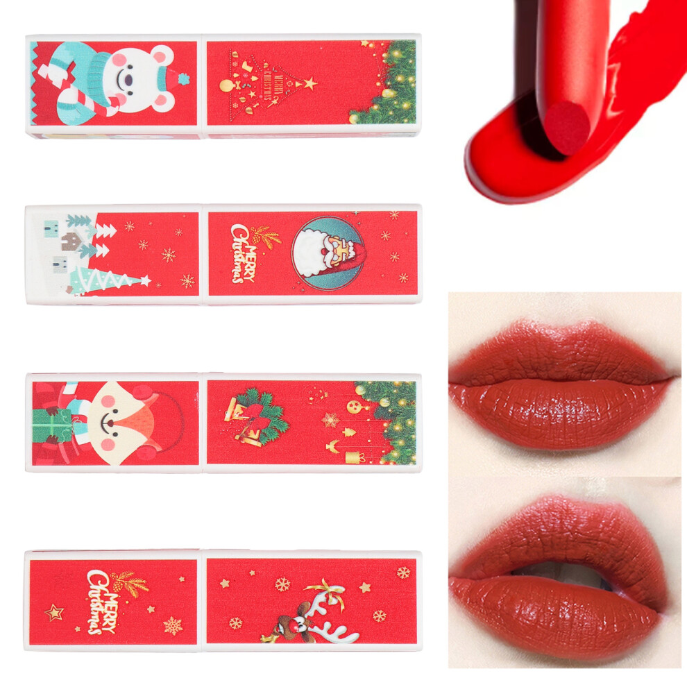 4pcs Square DIY Lipstick & Lip Balm Containers ABS 01+02+03+04