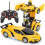 (1859) Voiture transformable télécommandée, robot RC rechargeable à rotation à 360 pour cascades et 1