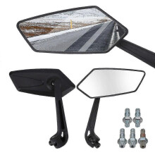 (1188) Qx Yosolo Motorfiets Achteruitkijkspiegels Voor Cafe Racer Universele Zwarte Motorfiets Accessoires
