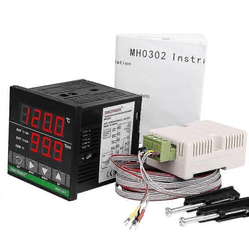 (2119)Temperature Humidity Controller, Mh0302 Panel Mounted Digital Temperature And Humidity Controller 2