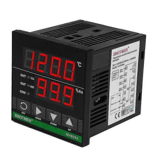 (2119)Temperature Humidity Controller, Mh0302 Panel Mounted Digital Temperature And Humidity Controller 1