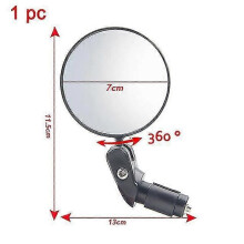 (1206)Qx Motorfiets achteruitkijkspiegels Ronde universele reflector bolle spiegel opvouwbare motorfiets