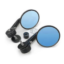 (1216) Qx voor Husqvarna Svartpilen 401 250 701 blauw glas achteruitkijkspiegel rond stuur stuuruiteinde