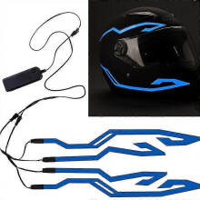 (1298)Blauwe motorhelm signaallamp, motorhelm lichtbalk, waterdicht, led nachtlampjes,