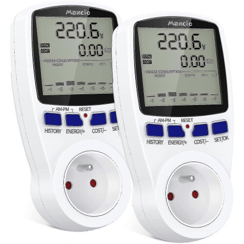 (2273)2 Tariff Electricity Consumption Meter Socket Energy Meter With Lcd Display Overload Protection