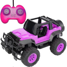 (2294) Auto telecomandata per ragazze, nuovissima auto fuoristrada telecomandata viola in scala 1:20,