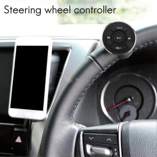 (2328)Wireless Bluetooth Remote Control Car Steering Wheel Motorcycle Bike Handlebar Media Button For 2