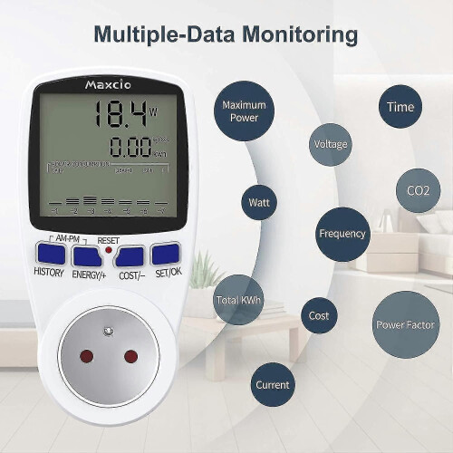 (2341)2 Tariff Electricity Consumption Meter Socket Energy Meter With Lcd Display Overload Protection 1