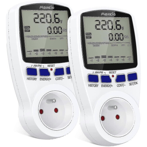 (2289)2 Tariff Electricity Consumption Meter Socket Energy Meter With Lcd Display Overload Protection
