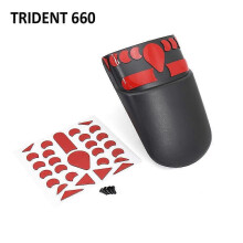 (1355) Uusi Trident660-moottoripyörän lisävarusteisiin Etulokasuojan takalokasuojan jatke sopii