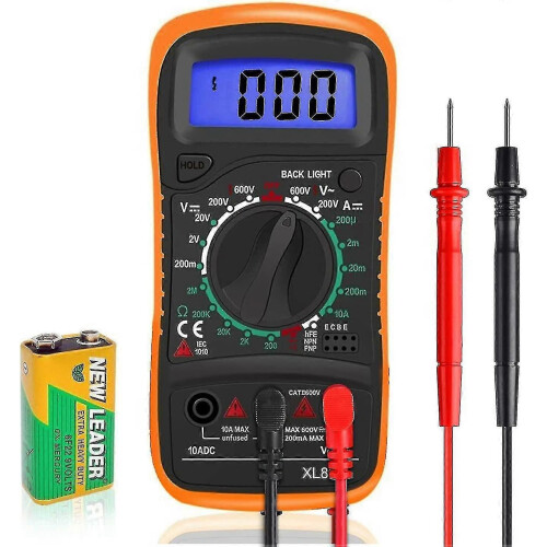 (2412) Digitale multimeter Voltmeter Batterijspanning Multitester AC DC Volt Ohm Amp Stroommeter Continuïteit