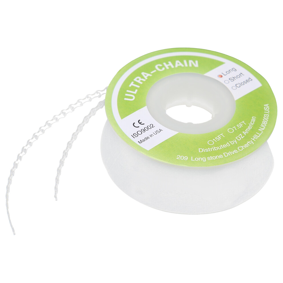 Flexible Rubber Dental Orthodontic Chain for Teeth, Long Distance, 10cm