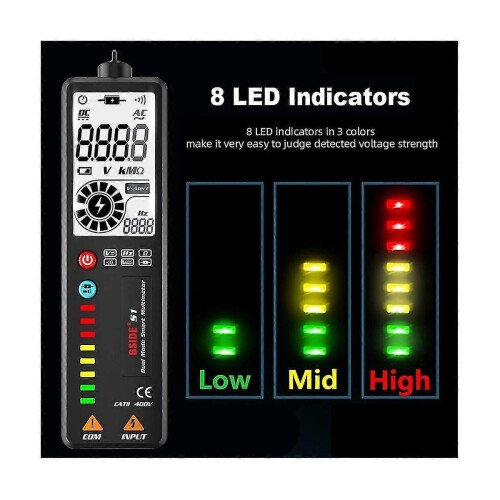 (132881) S1 Detector Tester Digitale Multimeter Smart LCD Draagbare Dc Ac Ohm Continuïteit Hz Ncv Testmeter 2