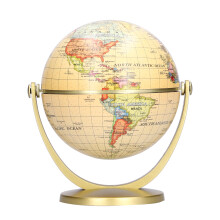 Rotating Desktop Geography Globe 14cm - Vivid Color Educational Tool