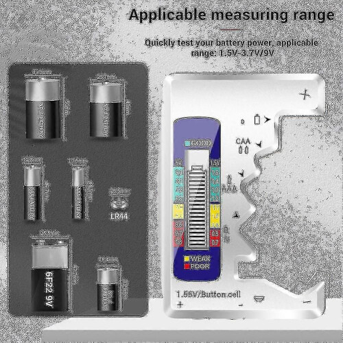 (133029)Digital Battery Tester Lcd Display C D N Aa Aaa 9v 1.5v Button Cell Battery Capacity Check Detector 2