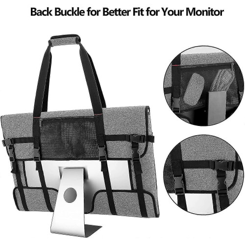(133116)Monitor Bag Compatible Carrying Case Screen Protector Laptop Handbag Storage With Pocket For 1