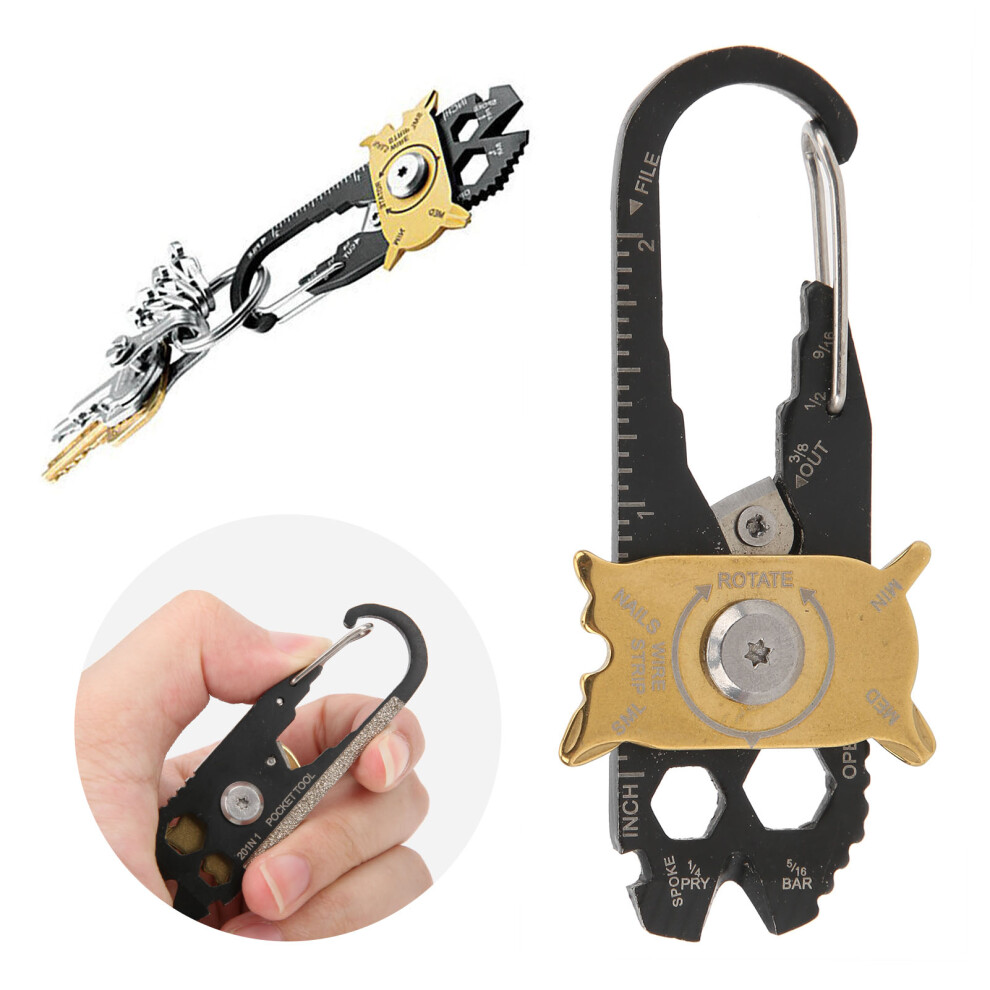 20 in 1 Stainless Steel Multi Tool Keychain, Compact & Lightweight