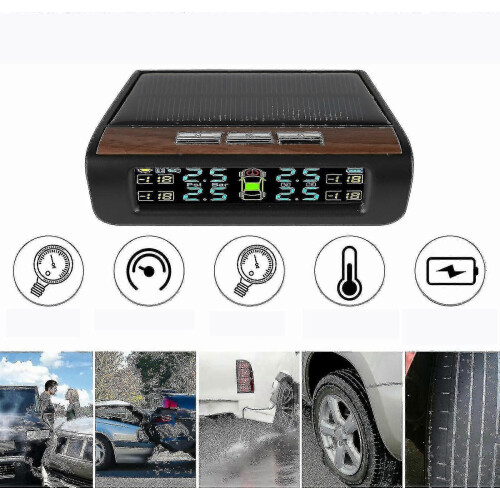 (133354) Trådlöst solcellsbaserat TPMS-däcktrycksövervakningssystem för bilar 1