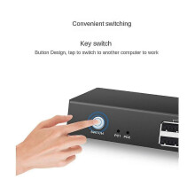(133353) 4k KVM-switcher 2 poorten 2 ingangen 1 uitgang HD 1080p videoswitcher monitor USB2.0 sharer